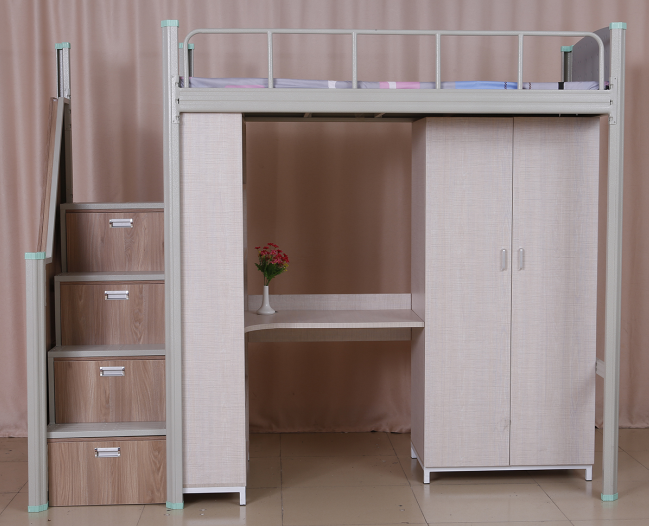 1271單人位鋼木走梯公寓床